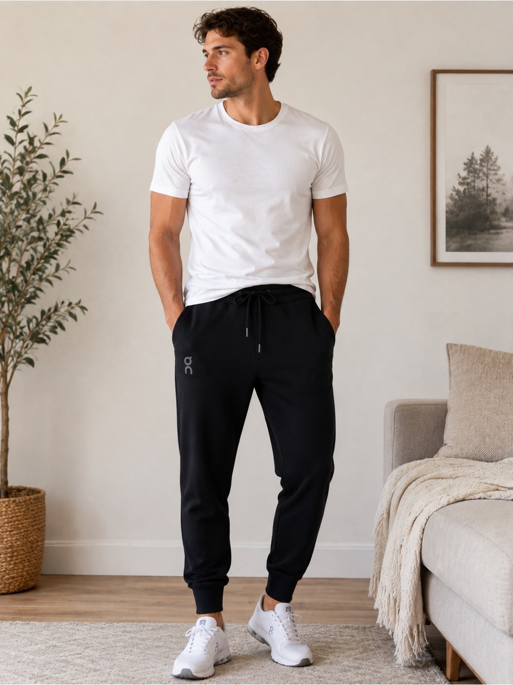 On Running Focus Tech Running Joggers Men’s Medium Black Regular Fit NWOT